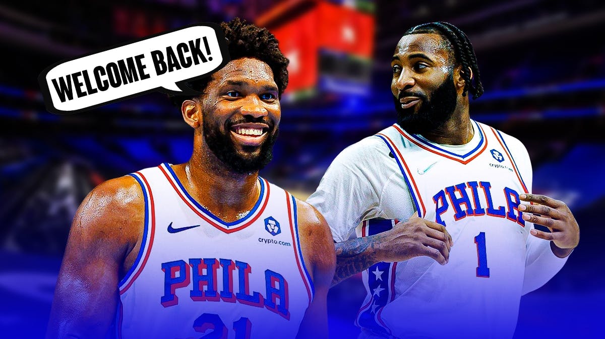 76ers' Joel Embiid welcoming Andre Drummond back