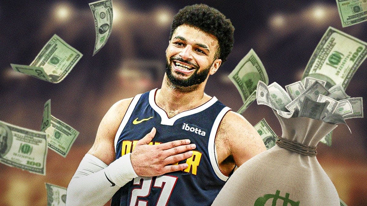 Nuggets' Jamal Murray with cash flying around