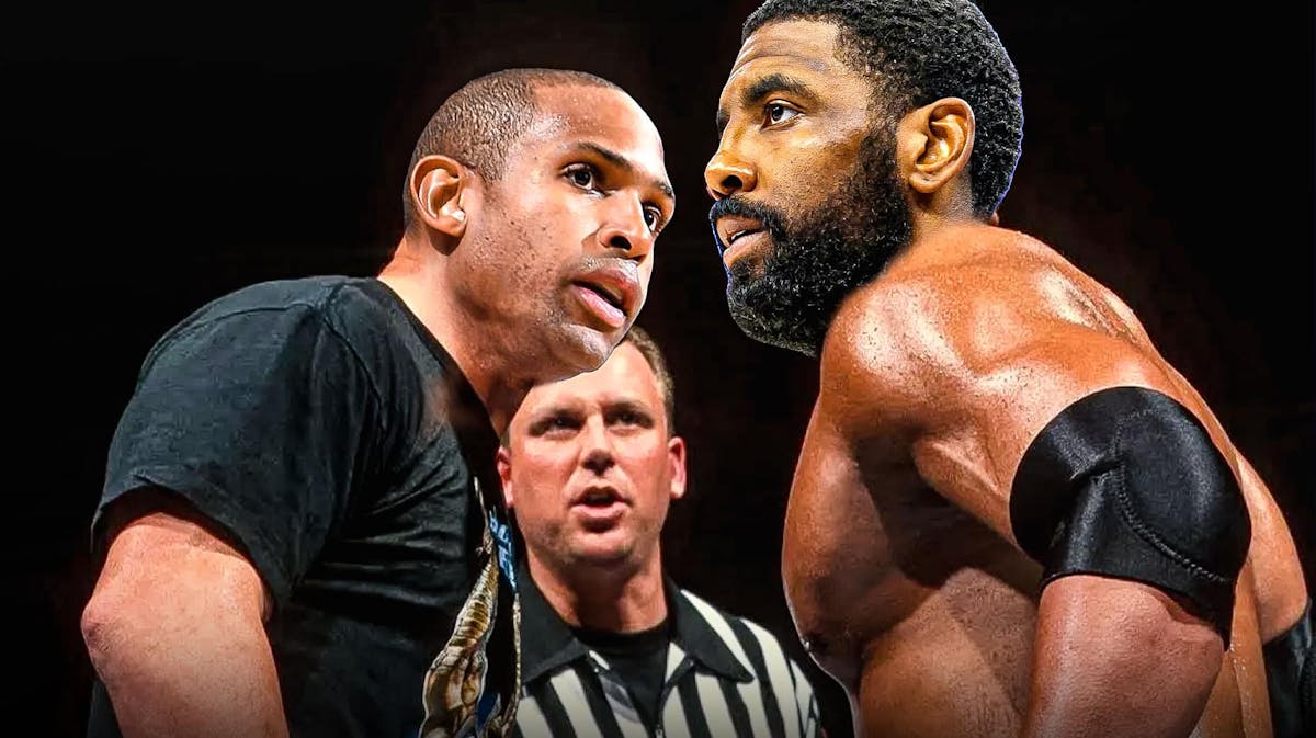Al Horford (Celtics) as Stone Cold and Kyrie Irving as The Rock