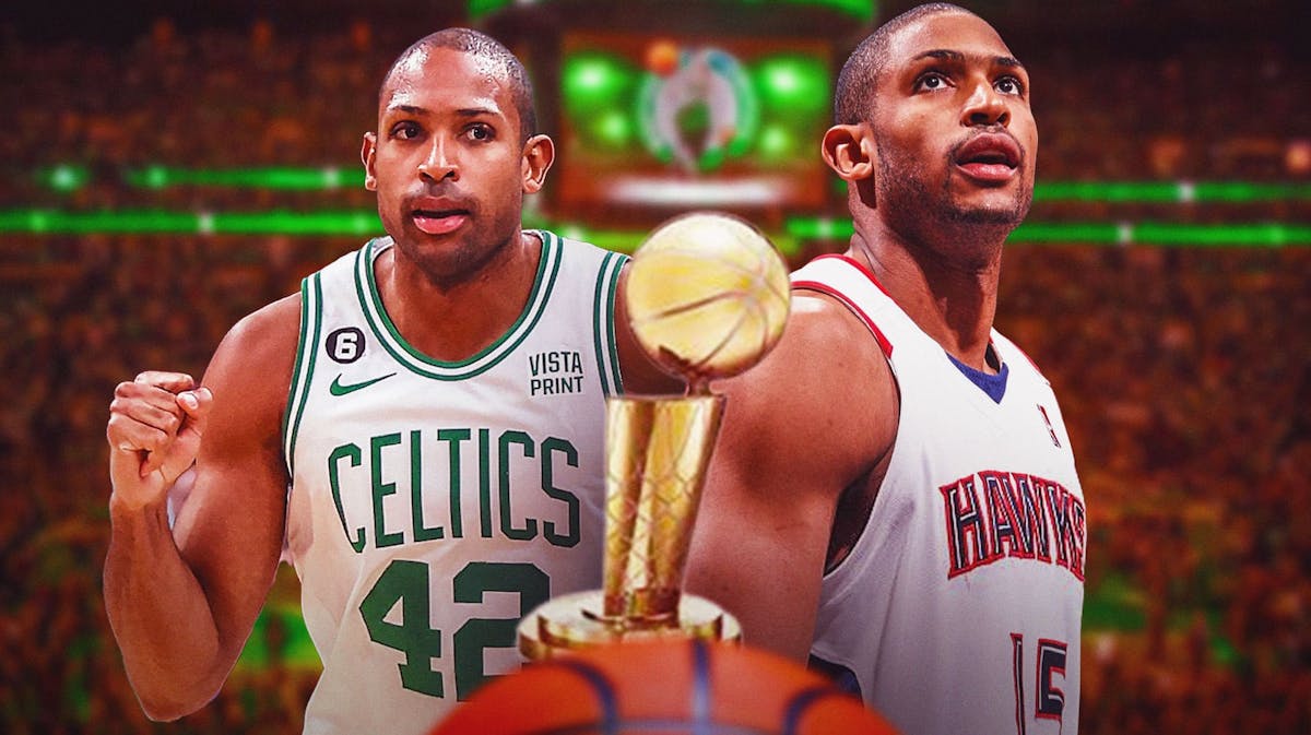 Celtics Al Horford amid Jaylen Brown and Jayson Tatum NBA Finals win