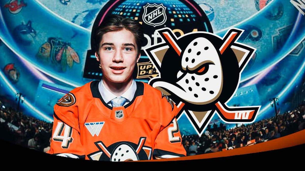The Ducks shocking Beckett Sennecke at the 2024 NHL Draft.