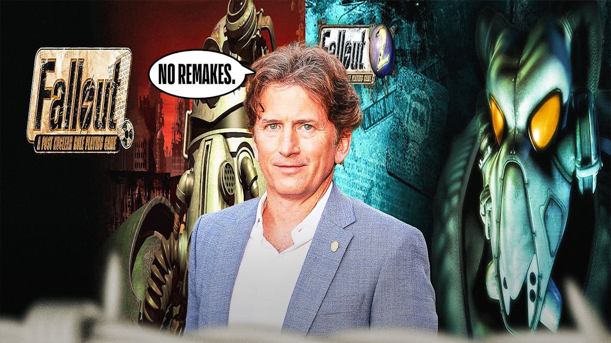 Image of Todd Howard stating they won't remake the classic Fallout games