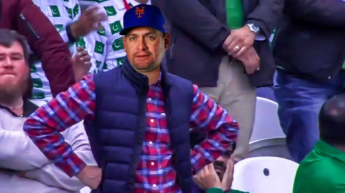 Carlos Mendoza (mets manager) as the annoyed cricket fan meme