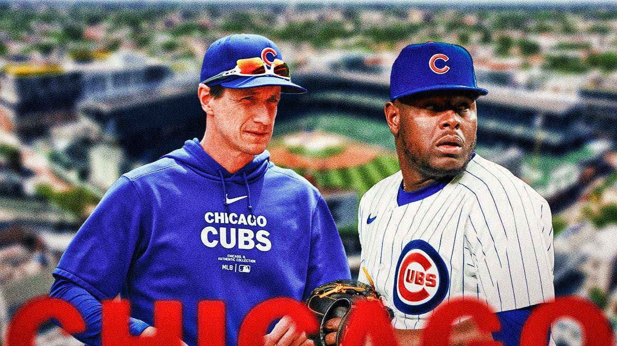 Cubs' Craig Counsell and Hector Neris