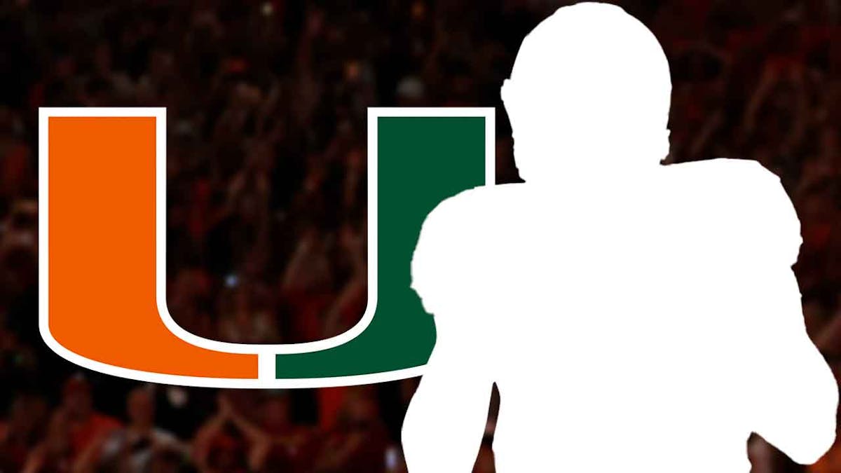 Miami (fl) Football logo with unknown player.