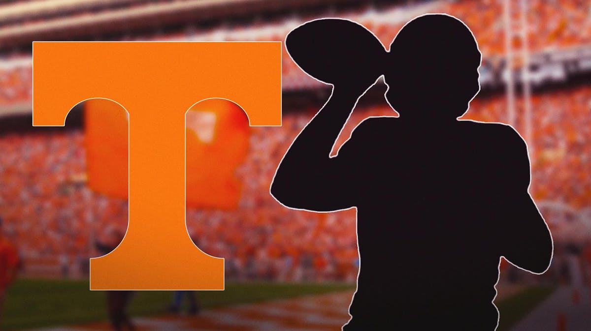 Tennessee football logo and unknown player.