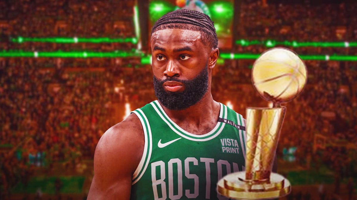 Boston Celtics Jaylen Brown MVP repeat championship parade