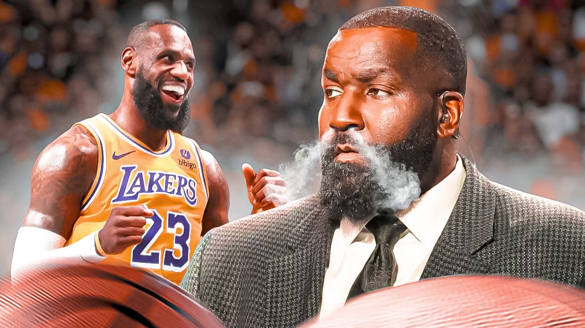 Lakers LeBron James and former NBA players Kendrick Perkins amid beef involving Kevin Durant