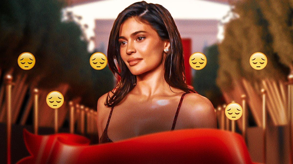 Kylie Jenner with sad emojis