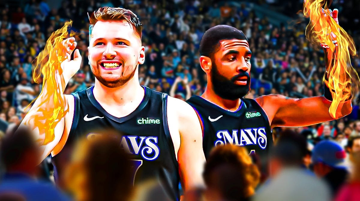 Mavericks' Luka Doncic and Kyrie Irving both with fire on their hands
