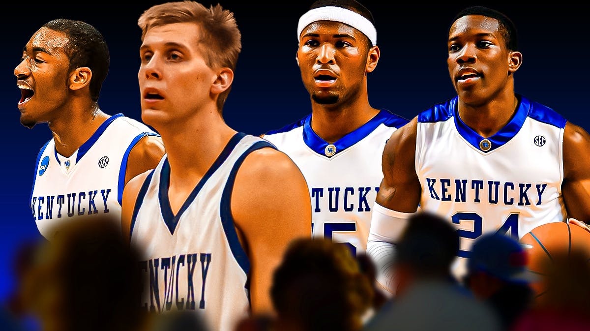 Mark Pope during his playing days with fellow Kentucky Wildcats John Wall, DeMarcus Cousins and Eric Bledsoe