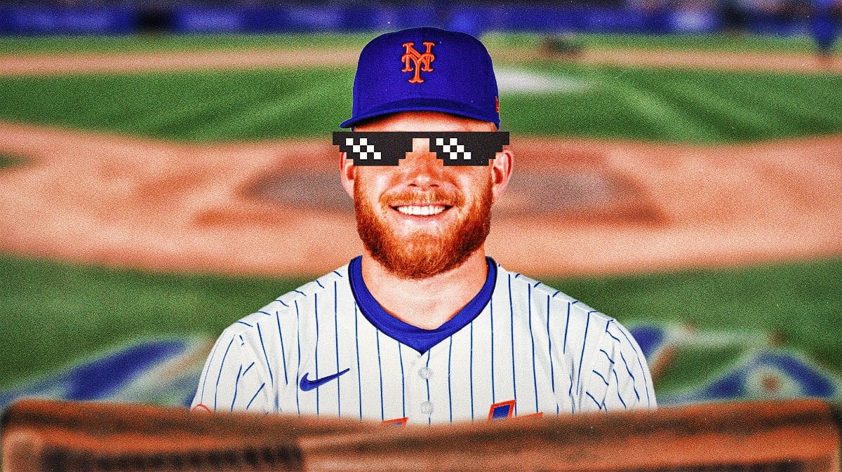 Harrison Bader (Mets) with DEAL WITH IT SHADES