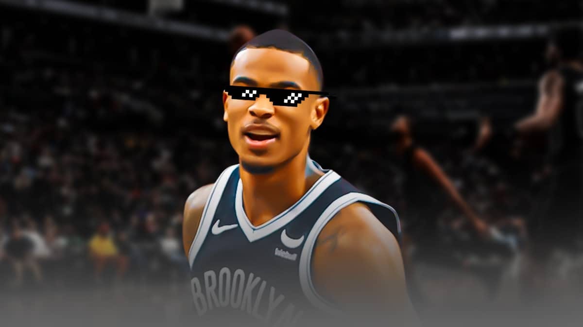 Nic Claxton (Nets) with deal with it shades