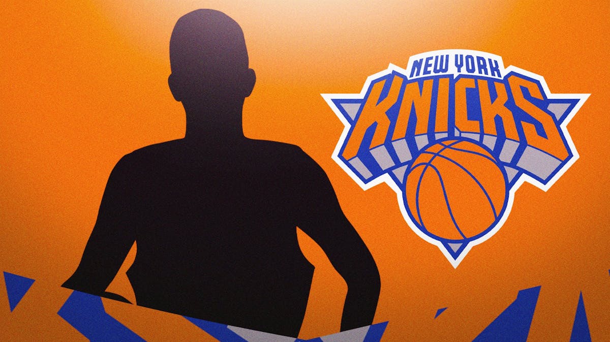 Silhouette next to the Knicks logo