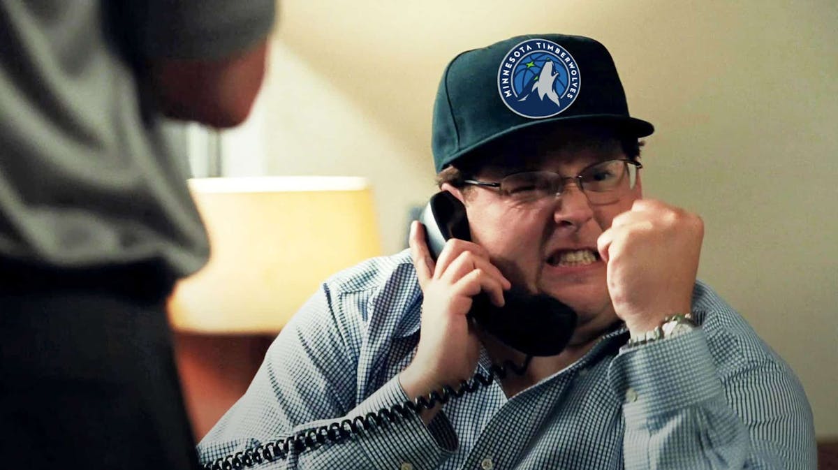 Jonah Hill in Moneyball with a Minnesota Timberwolves hat