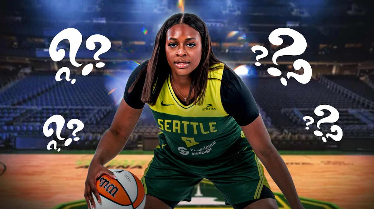 Seattle Storm player Joyner Holmes, with question marks surrounding her