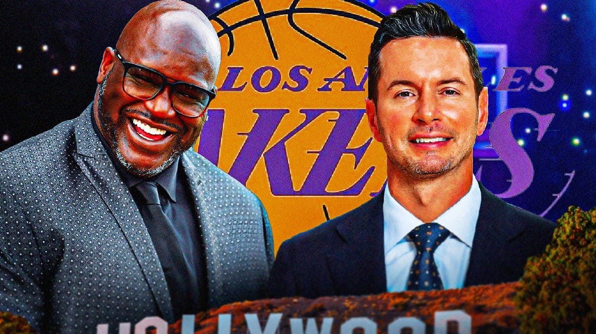 Shaquille O'Neal and new Los Angeles Lakers coach JJ Redick