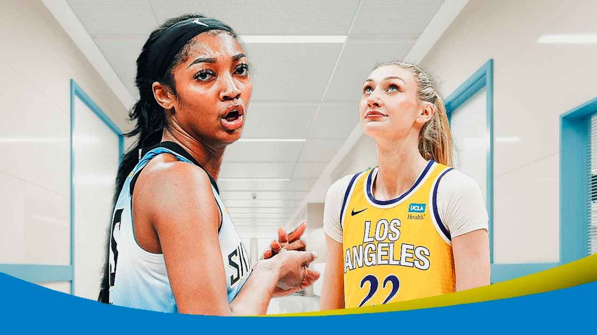 Sparks Cameron Brink with Sky Angel Reese amid injury vs Sun