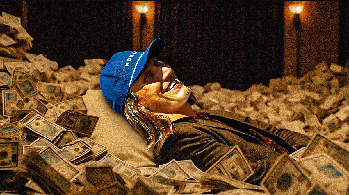 Trevor Lawrence (Jaguars) lying on cash
