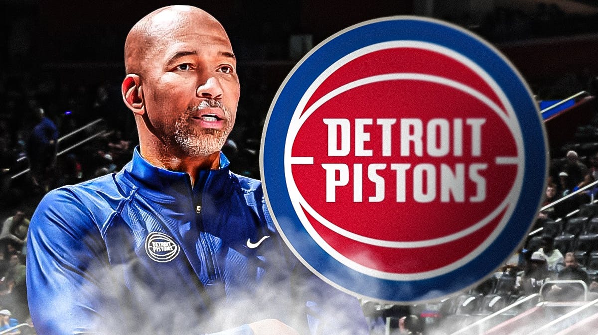 Pistons coach Monty Williams looking.