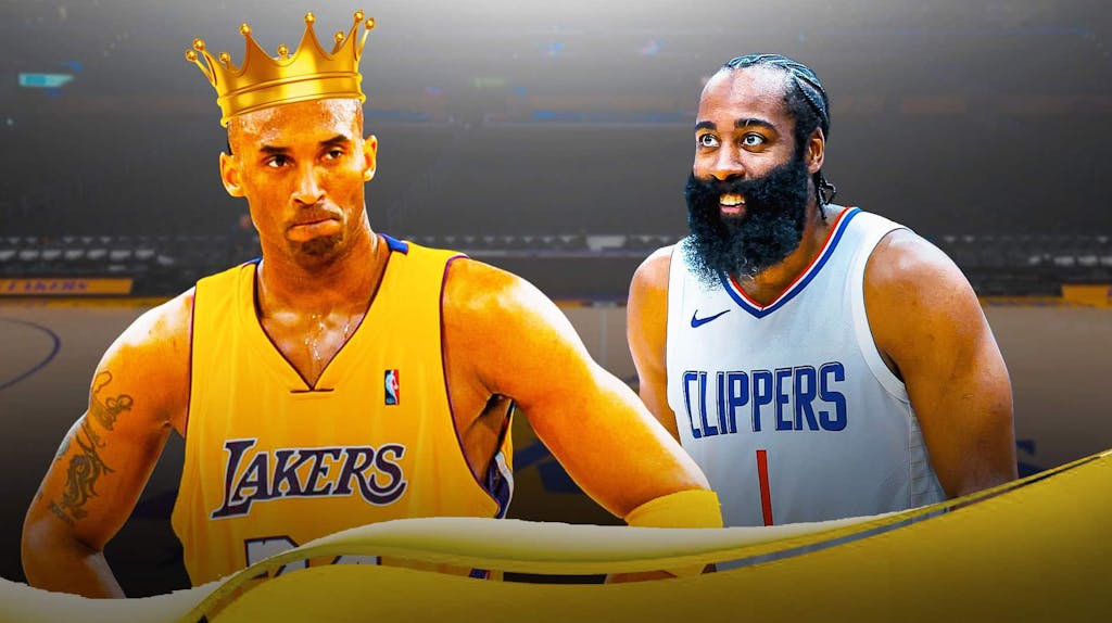 Lakers Kobe Bryant with Rockets MVP and Clippers star James Harden