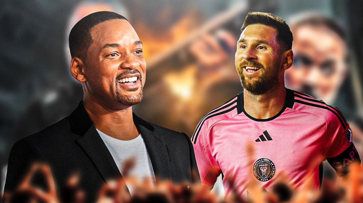 Will Smith and Lionel Messi smiling next to each other