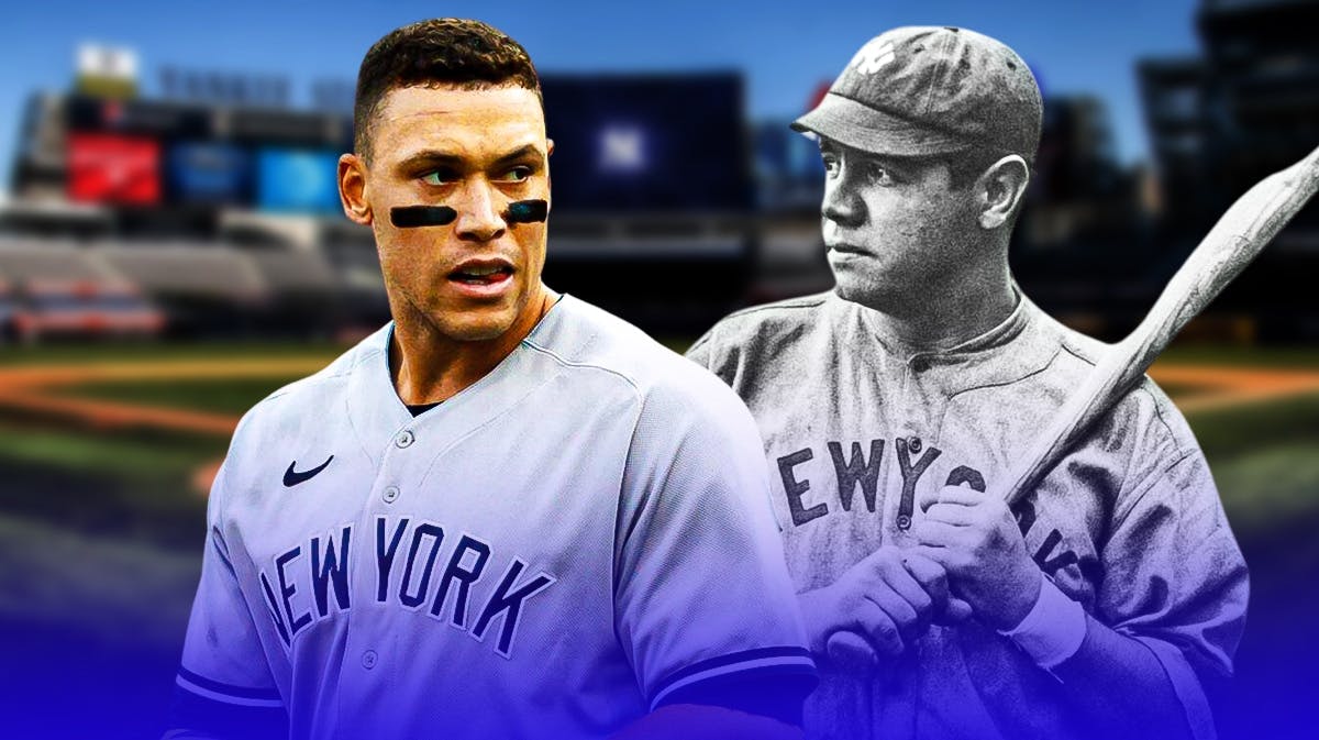 Yankees' Aaron Judge on the left, Babe Ruth on the right.