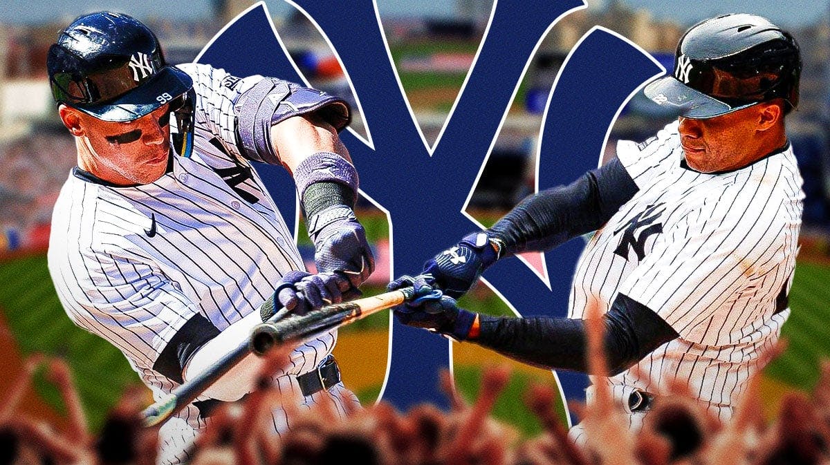 Yankees Aaron Judge and Juan Soto swinging bats