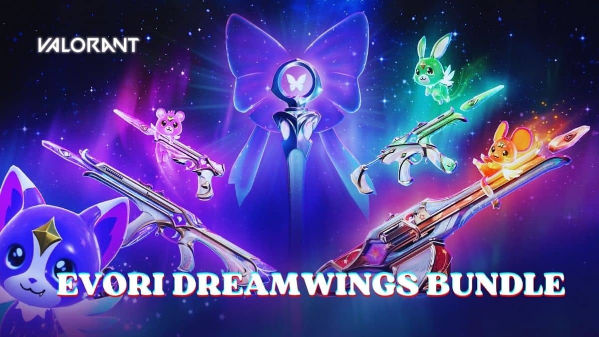 key image for the evori dreamwings valorant bundle with valorant logo on the side