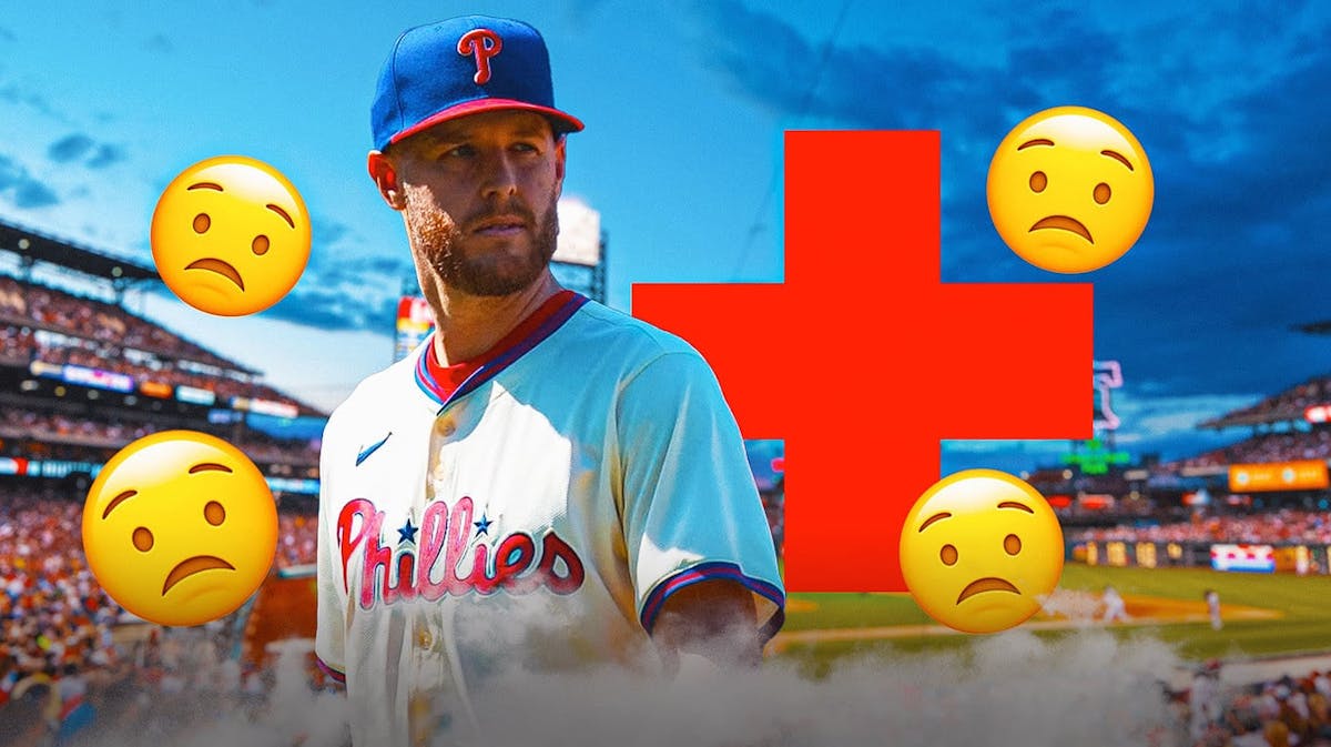 Zack Wheeler with concerned emojis and a first aid symbol.