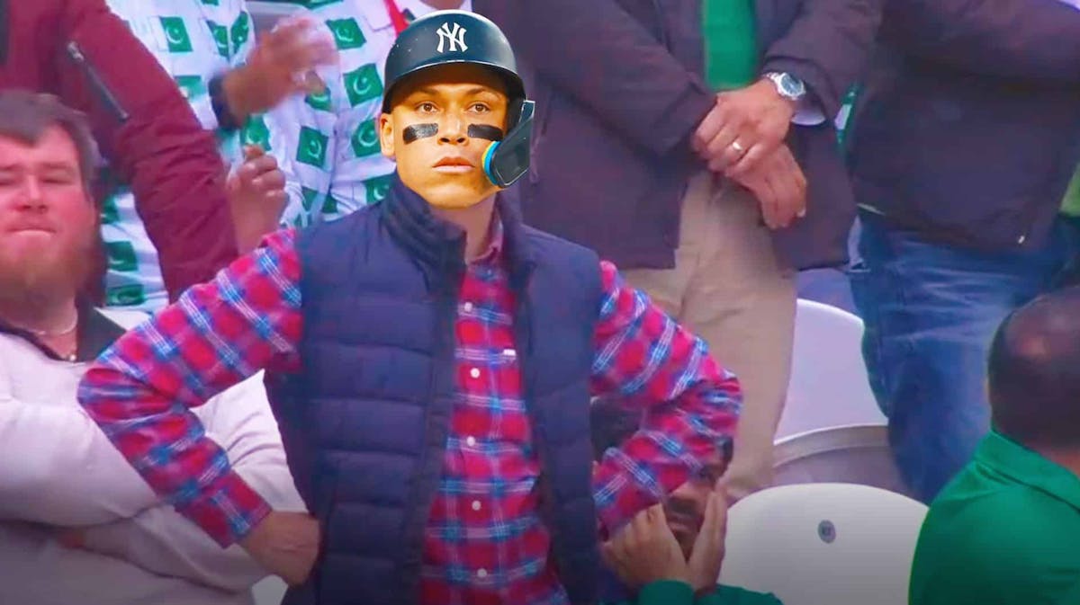 Aaron Judge as the Disappointed Muhammad Sarim Akhtar Meme