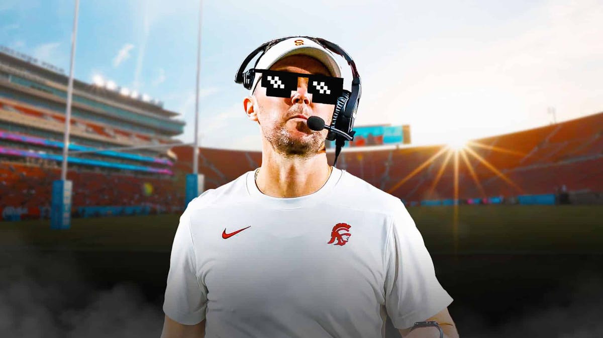 Lincoln Riley (USC Football head coach) with deal with it shades