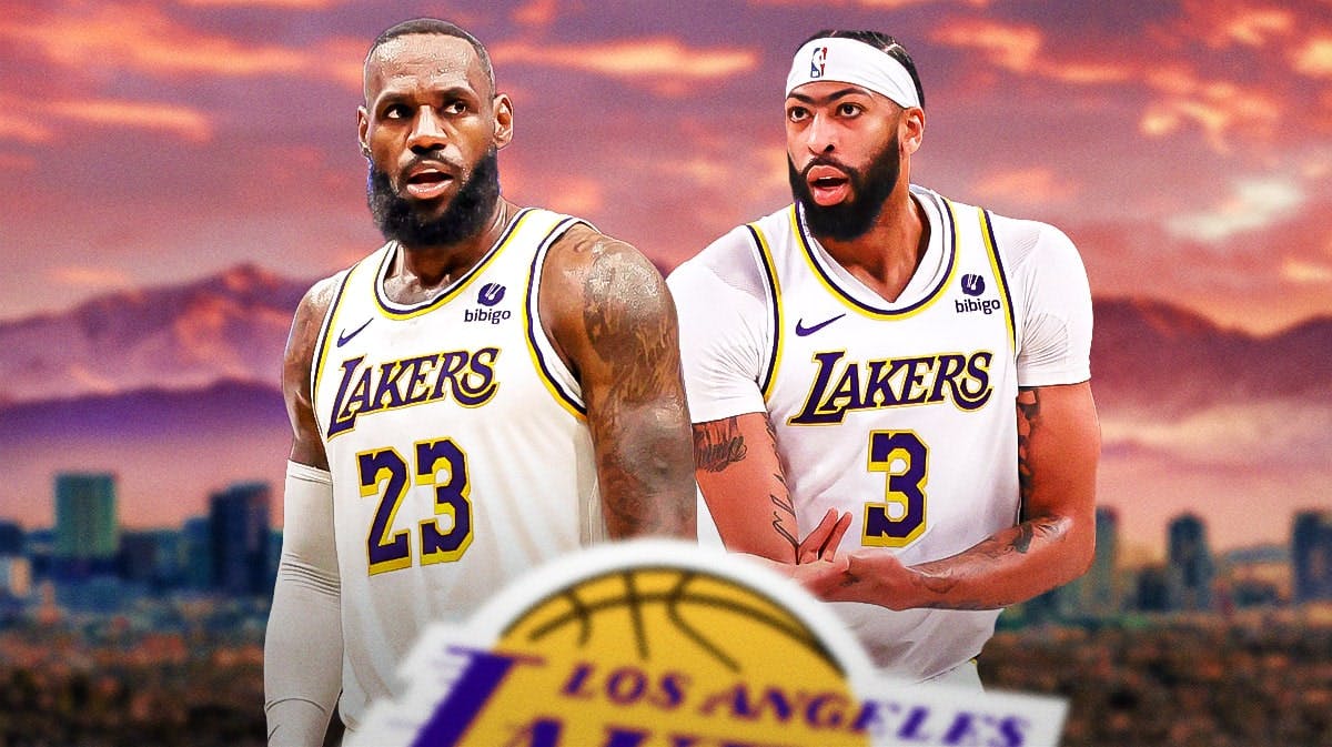Los Angeles Lakers player LeBron James and Anthony Davis