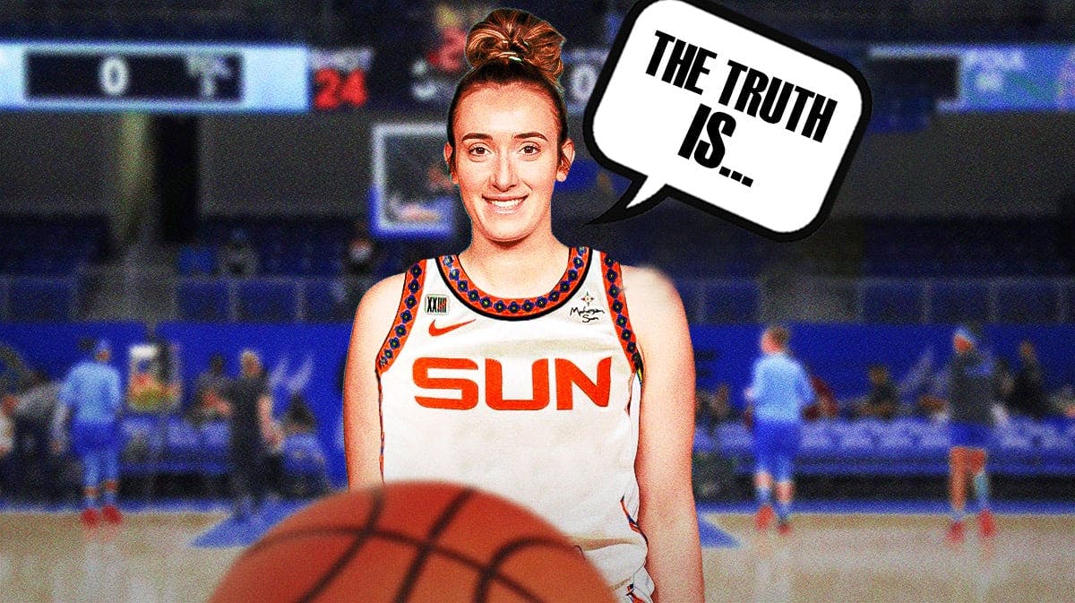 Marina Mabrey in a Connecticut Sun uniform saying the following: The truth is...