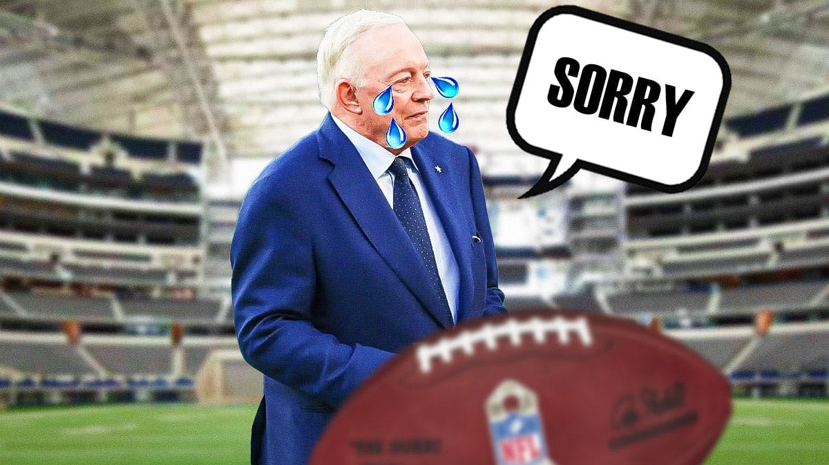 A crying Jerry Jones saying he's sorry.