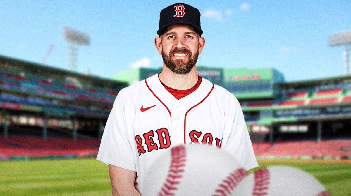 James Paxton in a Red Sox jersey at Fenway Park