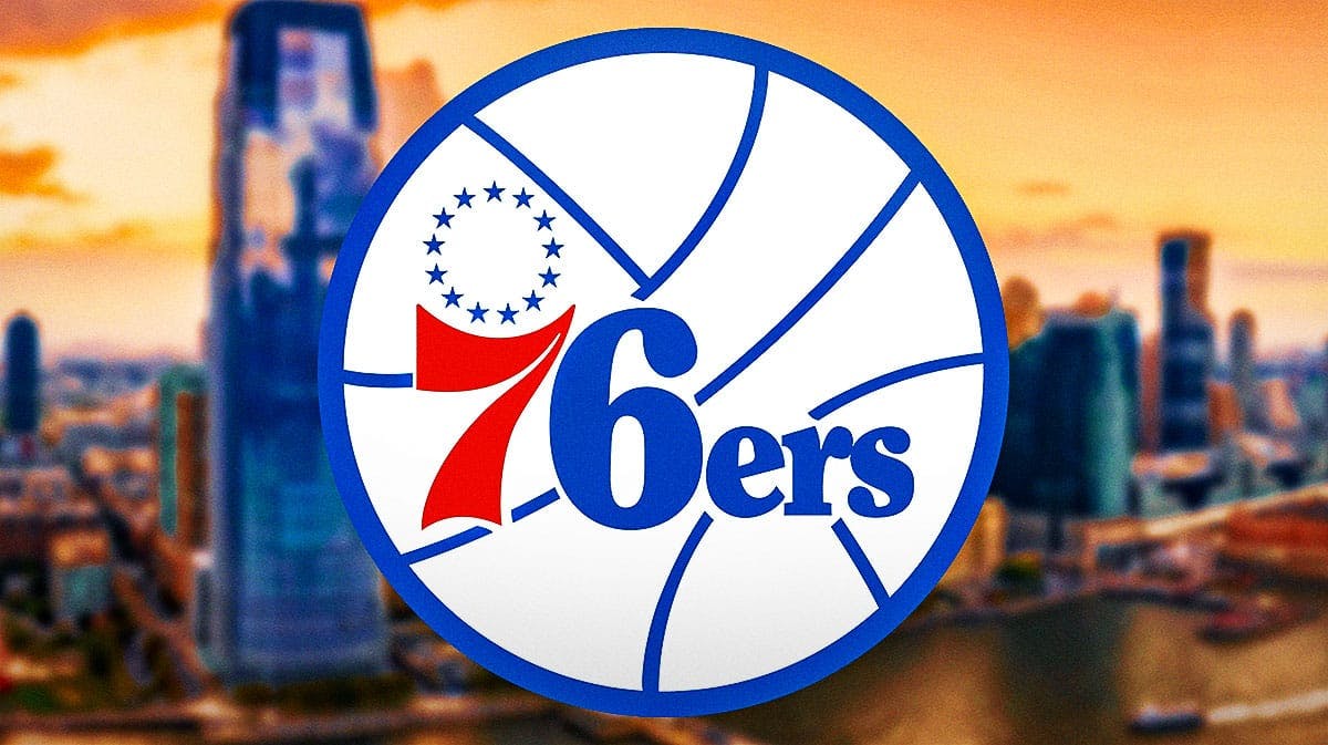76ers logo in front of New Jersey