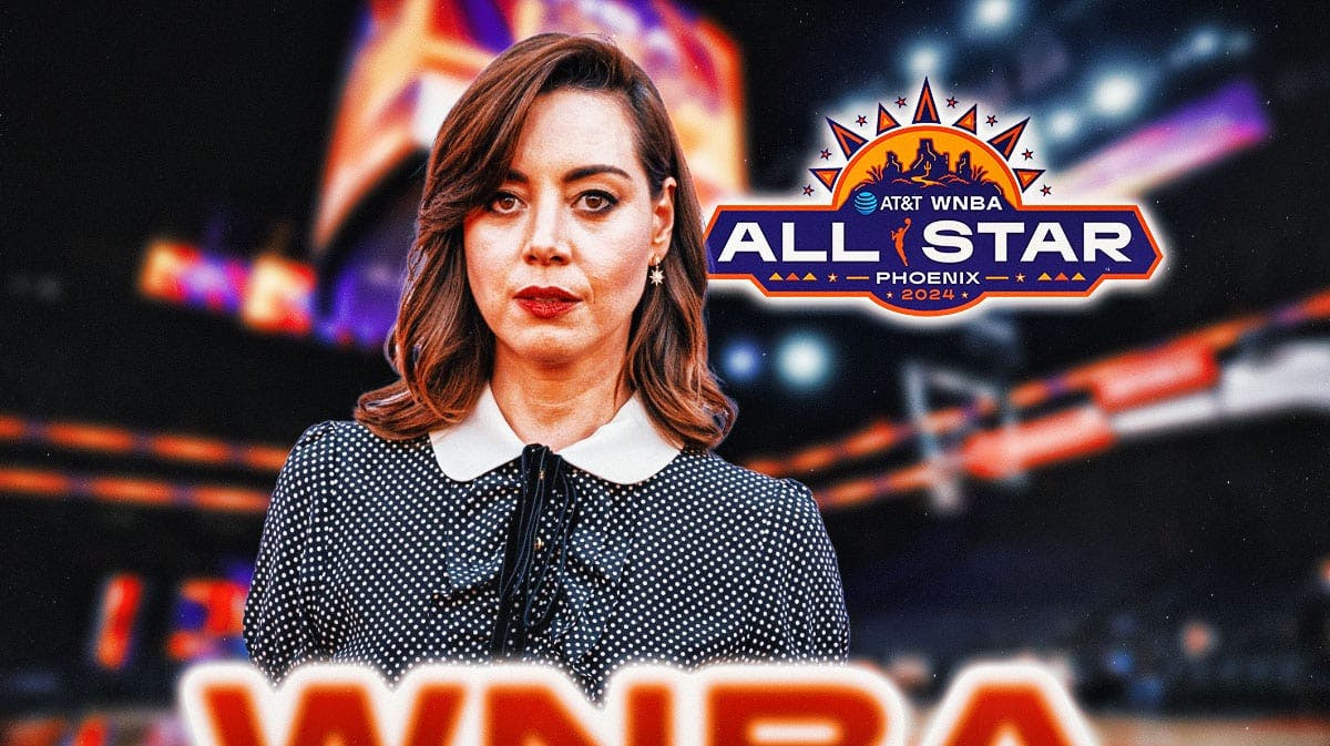 Aubrey Plaza steals the show at WNBA All-Star game