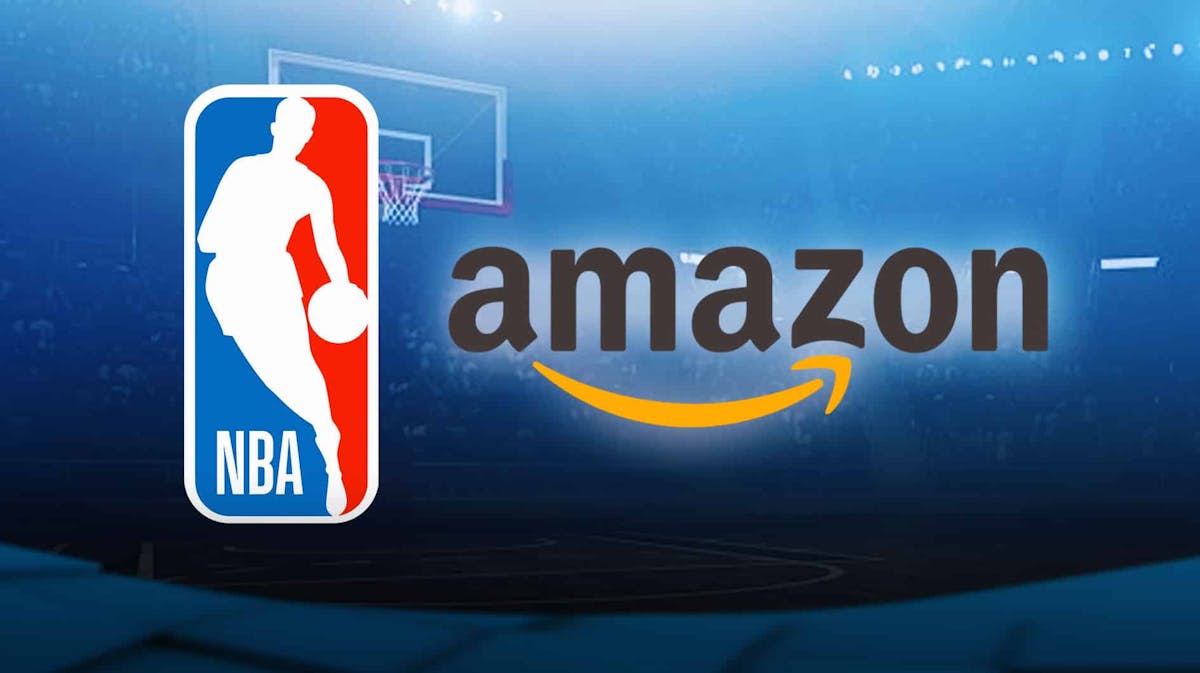 Inside the NBA logo beside Amazon logo.