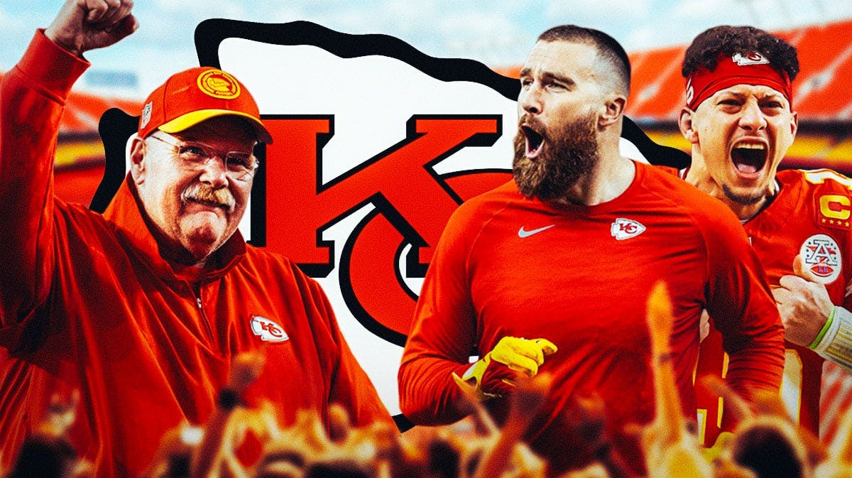 Chiefs Andy Reid, Travis Kelce and Patrick Mahomes all fired up
