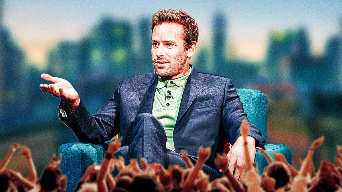 Armie Hammer on stage.