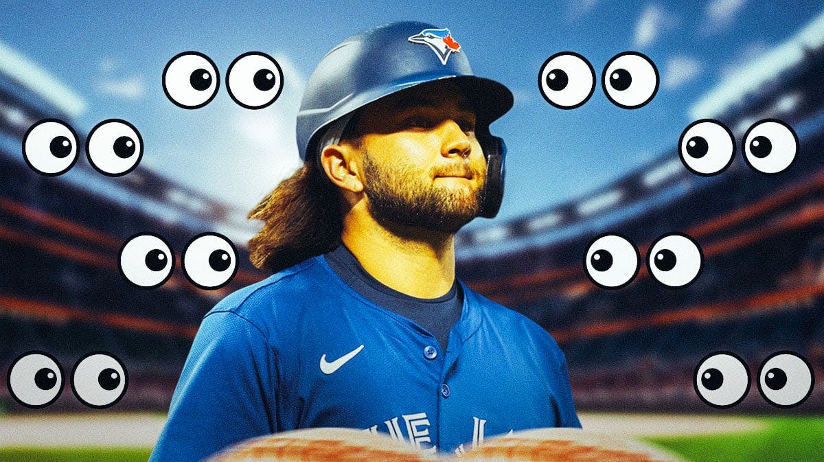 Bo Bichette with a bunch of shocked emojis in the background