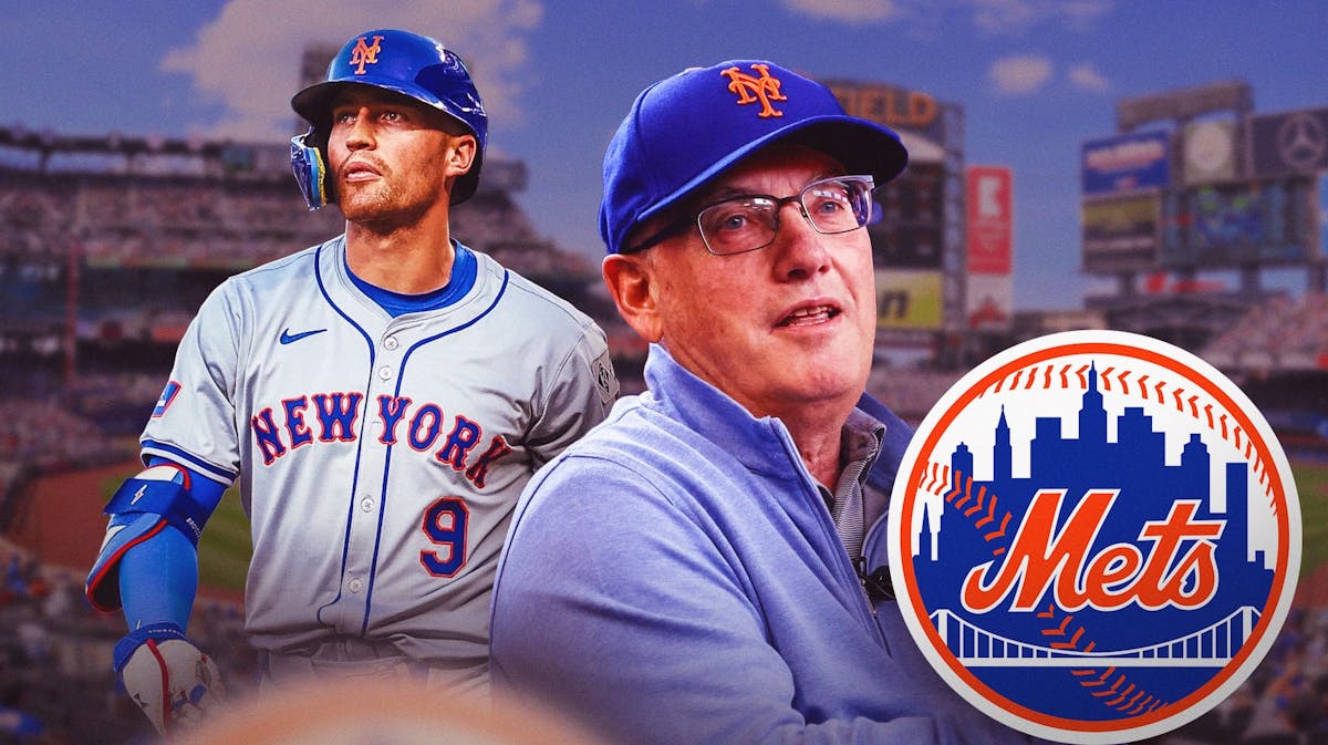 Brandon Nimmo and Steve Cohen in front of Citi Field before the MLB trade deadline