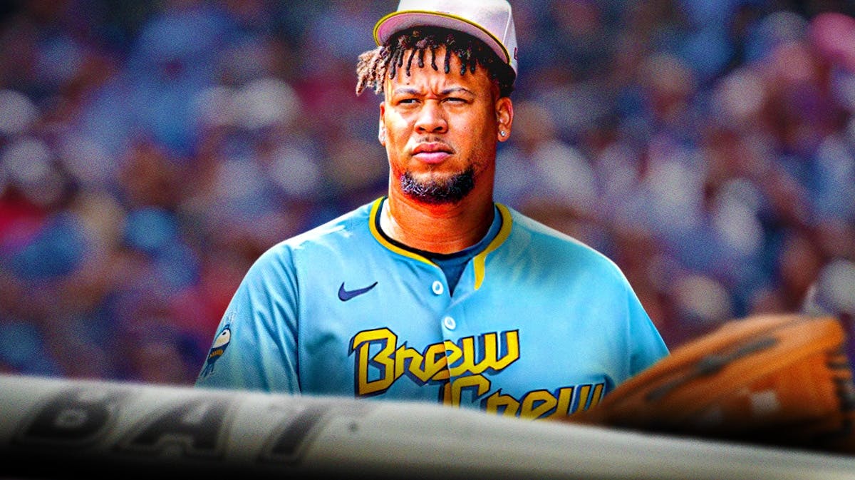 Frankie Montas in Brewers jersey