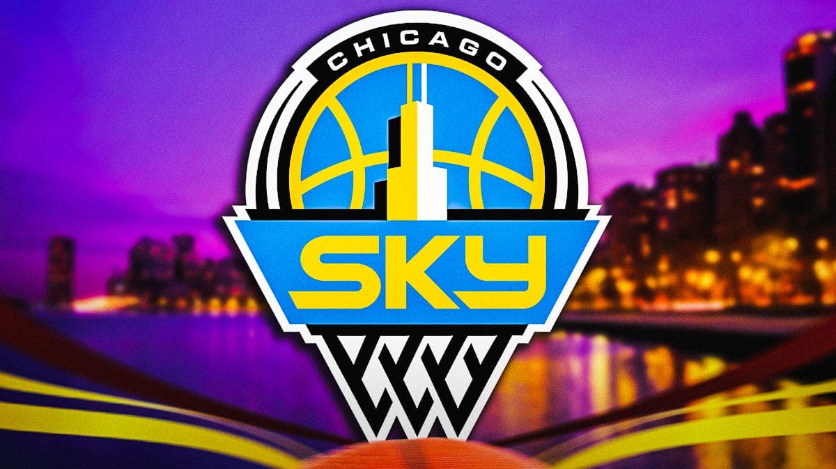 Chicago Sky logo in front of Downtown Chicago practice facility, Wintrust Arena