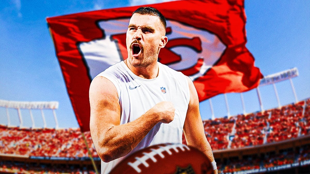 Chiefs tight end Travis Kelce pumped up