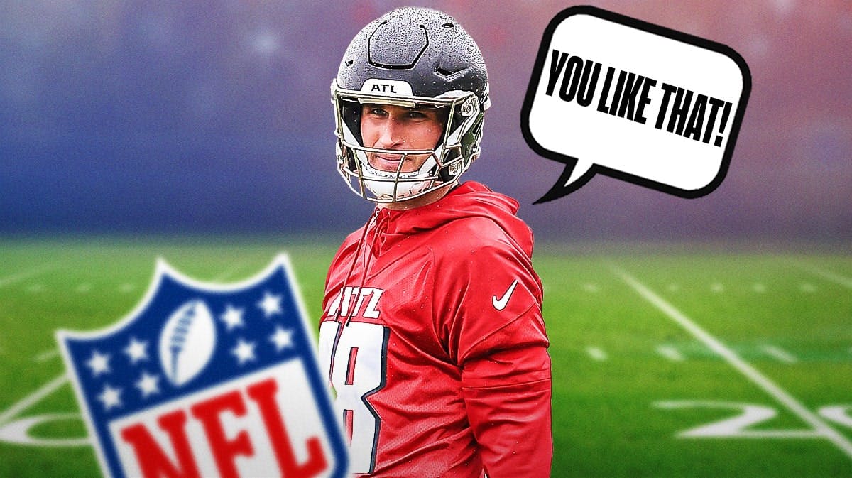 Kirk Cousins in a Falcons jersey saying "You like that!"