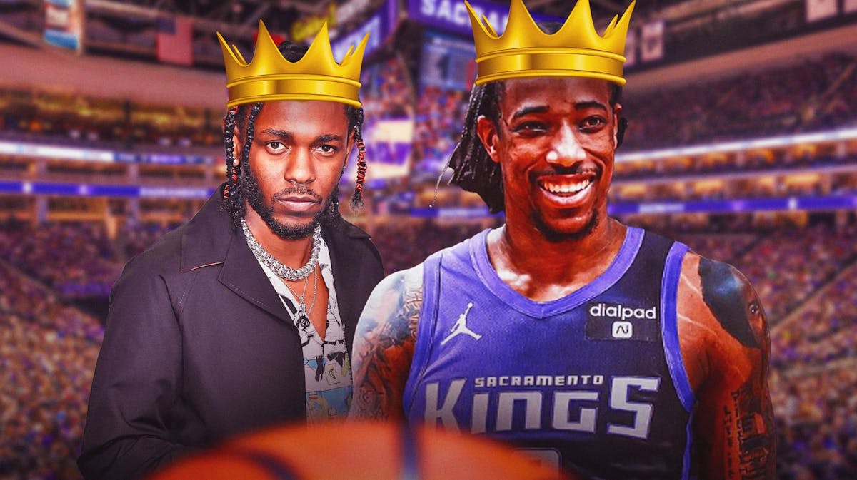 Kings and former Raptors player DeMar DeRozan with Drake and Kendrick Lamar