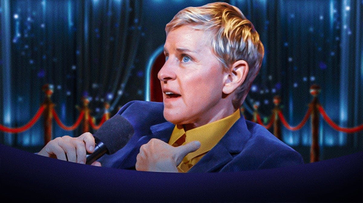 Ellen DeGeneres on stage.