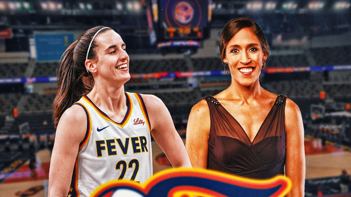 WNBA Indiana Fever player Caitlin Clark and former WNBA player Rebecca Lobo